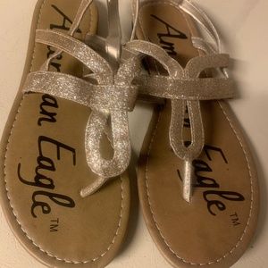 American Eagle Gold Sandals, Size 8 1/2